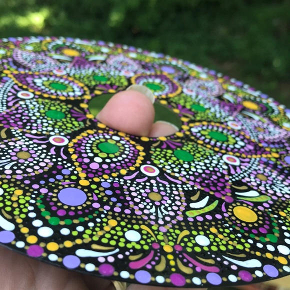 Hand Painted 45 Record - Mandala / Dot Art - Picture 5 of 5
